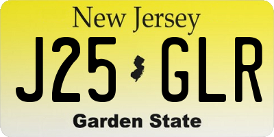 NJ license plate J25GLR