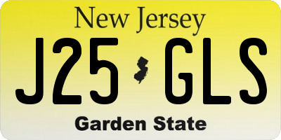 NJ license plate J25GLS