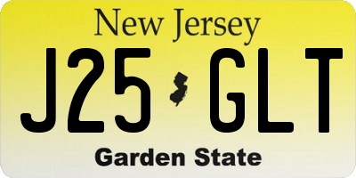 NJ license plate J25GLT