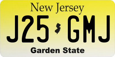 NJ license plate J25GMJ