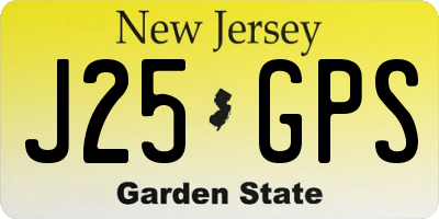 NJ license plate J25GPS