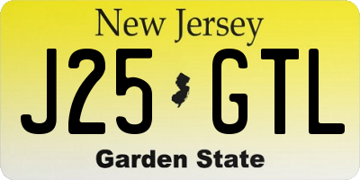 NJ license plate J25GTL