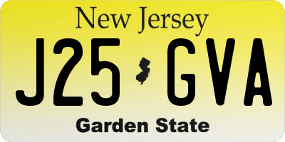 NJ license plate J25GVA