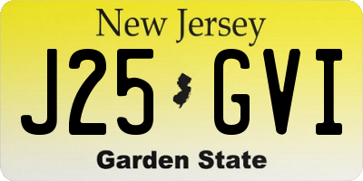 NJ license plate J25GVI