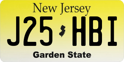 NJ license plate J25HBI