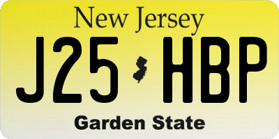 NJ license plate J25HBP