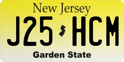 NJ license plate J25HCM
