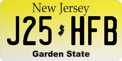 NJ license plate J25HFB