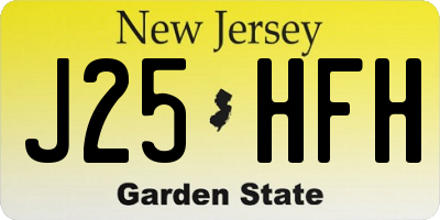 NJ license plate J25HFH