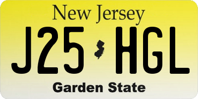 NJ license plate J25HGL