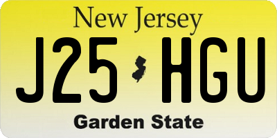 NJ license plate J25HGU