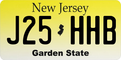 NJ license plate J25HHB