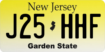NJ license plate J25HHF