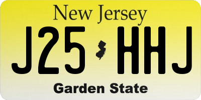 NJ license plate J25HHJ