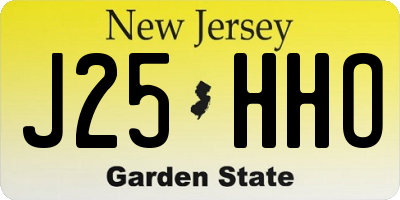 NJ license plate J25HHO
