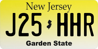 NJ license plate J25HHR