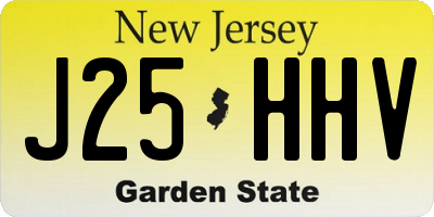 NJ license plate J25HHV