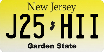 NJ license plate J25HII
