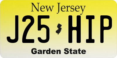 NJ license plate J25HIP