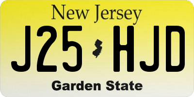 NJ license plate J25HJD