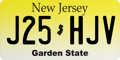 NJ license plate J25HJV