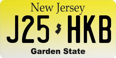 NJ license plate J25HKB