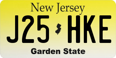 NJ license plate J25HKE