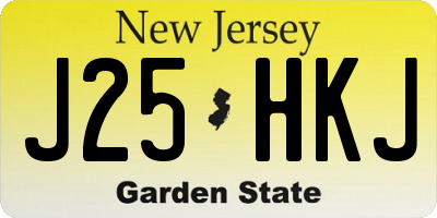 NJ license plate J25HKJ