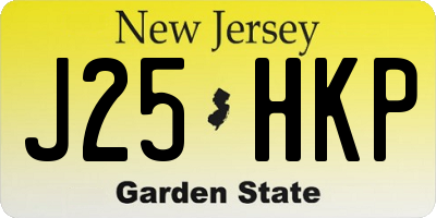 NJ license plate J25HKP