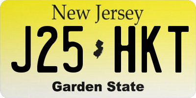 NJ license plate J25HKT