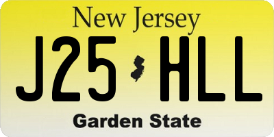 NJ license plate J25HLL