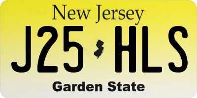 NJ license plate J25HLS