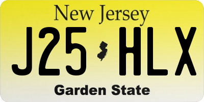 NJ license plate J25HLX
