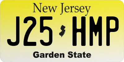 NJ license plate J25HMP