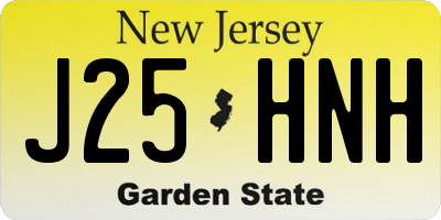 NJ license plate J25HNH