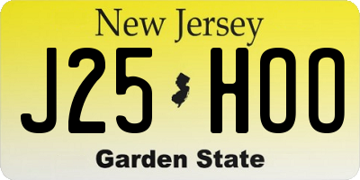 NJ license plate J25HOO