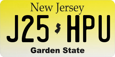 NJ license plate J25HPU