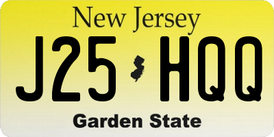 NJ license plate J25HQQ