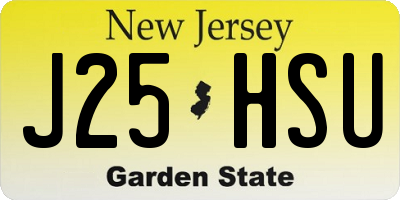 NJ license plate J25HSU