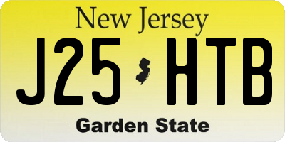 NJ license plate J25HTB