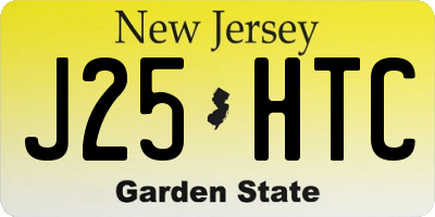 NJ license plate J25HTC