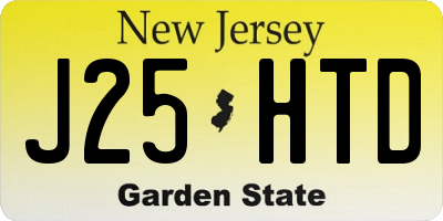 NJ license plate J25HTD