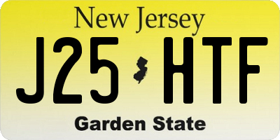 NJ license plate J25HTF