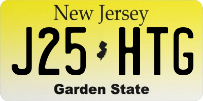 NJ license plate J25HTG