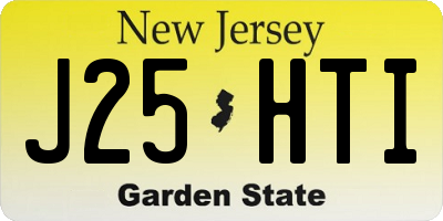 NJ license plate J25HTI