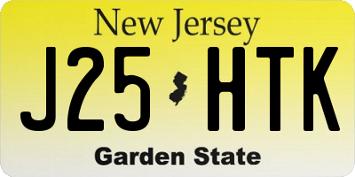 NJ license plate J25HTK