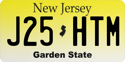 NJ license plate J25HTM