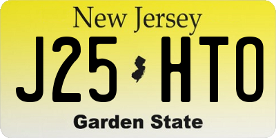 NJ license plate J25HTO