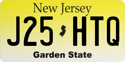 NJ license plate J25HTQ