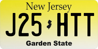 NJ license plate J25HTT